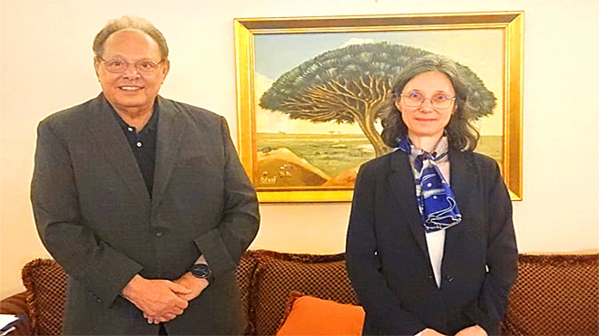 ​علي ناصر يؤكد للسفيرة الفرنسية أهمية تكثيف مساعي جهود السلام في اليمن